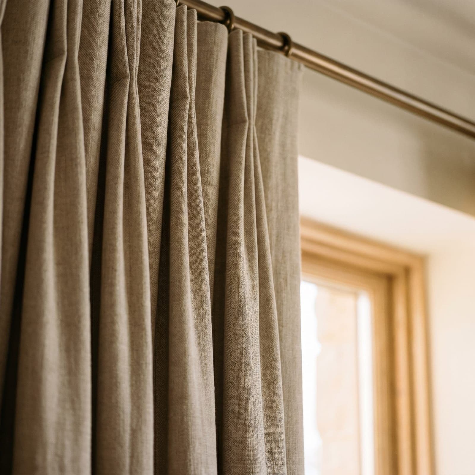 Fold detail at the window return