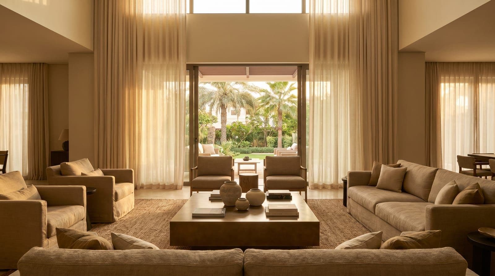 Villa living room after installation